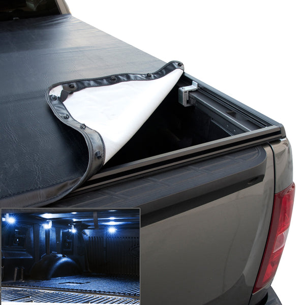 Streetrend Hidden Snap-On Tonneau Cover For 88-00 Chevy/GMC C/K Stepside 6.5' Bed – Black Vinyl